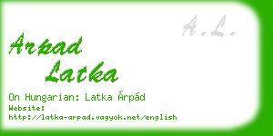 arpad latka business card